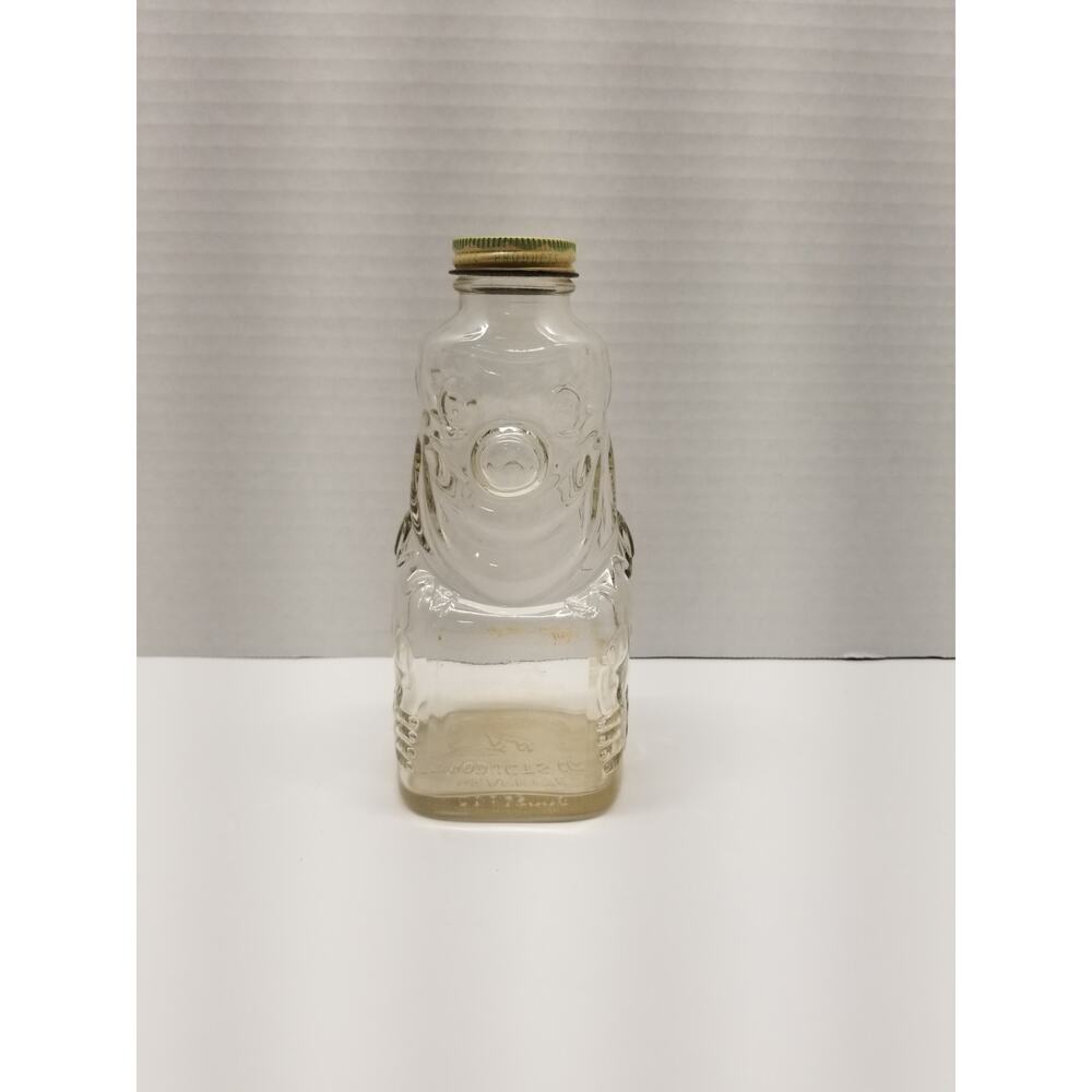 Vintage Grapette Soda Beverage Syrup Glass Lidded Clown Bank Jar Camden, Ark